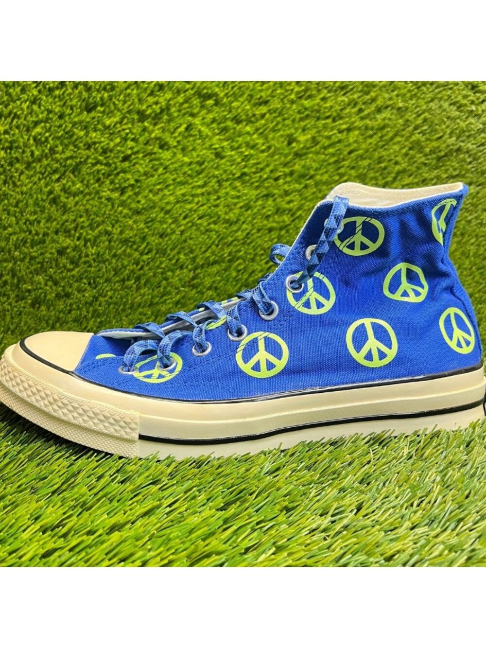 Converse Chuck 70 High Mens Size 8.5 Blue Green Athletic Skate‎ Shoes Sneakers - Picture 3 of 10